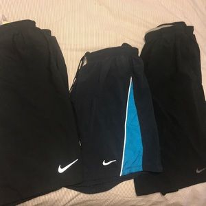 LOT OF THREE Nike men’s running shorts sz M